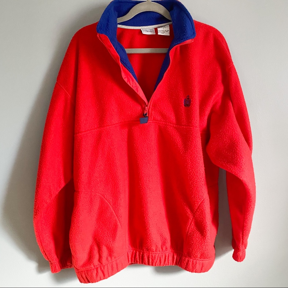 Vintage Bugle Boy Fleece Red Pullover